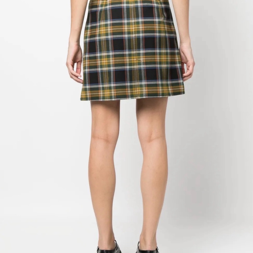 J. Crew Tartan Mini Skirt - Black, Green, Yellow Y2K